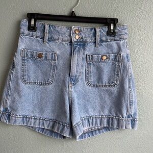 Zara High Waist Denim Shorts